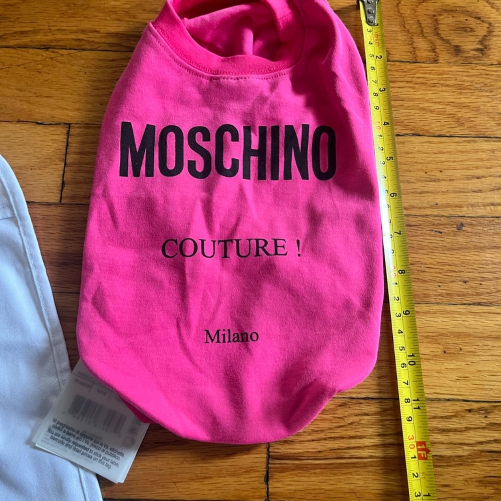 MOSCHINO Jersey Logo Dog T-Shirt NWT and dust bag - Picture 7 of 7